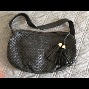 Elliott Lucca Black Woven Shoulder Bag